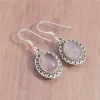 Elegant Oval Shape Natural Purple Amethyst Gemstone Earrings/ 925 Sterling Silver Purple Earrings For Manufacturer & Suppliers