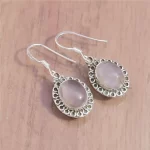 Elegant Oval Shape Natural Purple Amethyst Gemstone Earrings/ 925 Sterling Silver Purple Earrings For Manufacturer & Suppliers