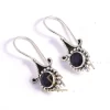 Top Quality Natural Blue Sapphire Gemstone Drop & Dangle Earrings, Handmade Boho Sterling Silver Earrings Jewelry For Supplies