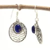 Natural Lapis Lazuli Gemstone Hook Earrings 925 Sterling Silver Blue Gemstone Handmade Drop Earrings Jewelry For Suppliers