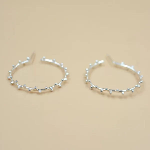 silver earrings