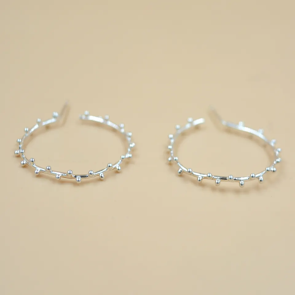 silver earrings