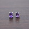 Amethyst stud earrings