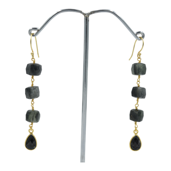 Natural Black Onyx Gemstone Stud Earrings 925 Solid Sterling Silver Jewelry Earrings Beautiful Black Onyx earrings for women
