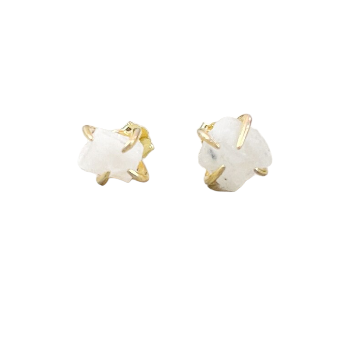 high quality Rough Shape Rainbow gemstone earring 2023 Wholesale fashion jewelry 925 solid silver Rainbow stud earring