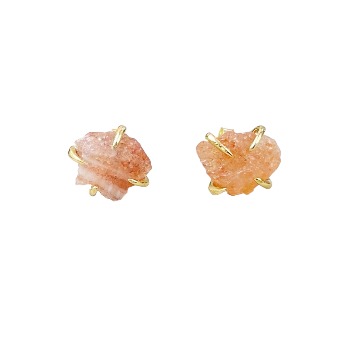 Natural Gemstone Sunstone 925 Silver Earrings Excellent Quality Gemstone stud Earrings With Natural Gemstones