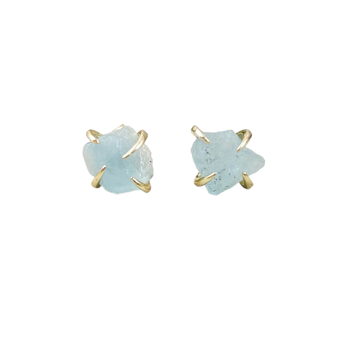New Arrival Vintage Fashion Jewelry 925 Sterling Silver Natural Aqua Marine Stud Earrings For Women Destiny Jewellery