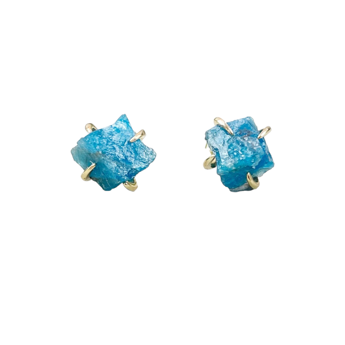 handmade Blue Appetite Gemstone Stud Dangle Earrings 925 Solid Sterling Silver Jewelry Earrings Wedding short stud earrings