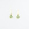 Round Shape Natural Green Kaynite Gemstone 925 Sterling Silver Earring White Gemstone Drop & Dangle Earrings Jewelry For Women