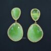 Green Moralist with czar Gemstone 925 Sterling Silver Earrings gold Plated Drop & Dangle Earrings CZ Jewelry For Supplied