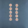 Orange Monalisa with cz Gemstone 925 Sterling Silver Earrings gold Plated Drop & Dangle Earrings CZ Jewelry For Supplie
