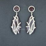 Classic 925 Sterling Silver Purple Monalisa With cz Drop And Dangle Earrings Dainty Statement Earrings Jewelry Making For Woman