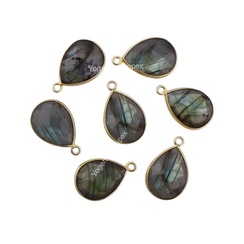 Vintage Natural Labradorite Gemstone 925 Sterling Silver Drop Pendant Necklace Pendant Jewelry For Wholesale Suppliers