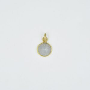 925 solid Sterling Silver Gray sapphire Gemstone Pendant Handmade Jewelry Semiprecious Natural Healing Stone Pendant For Women