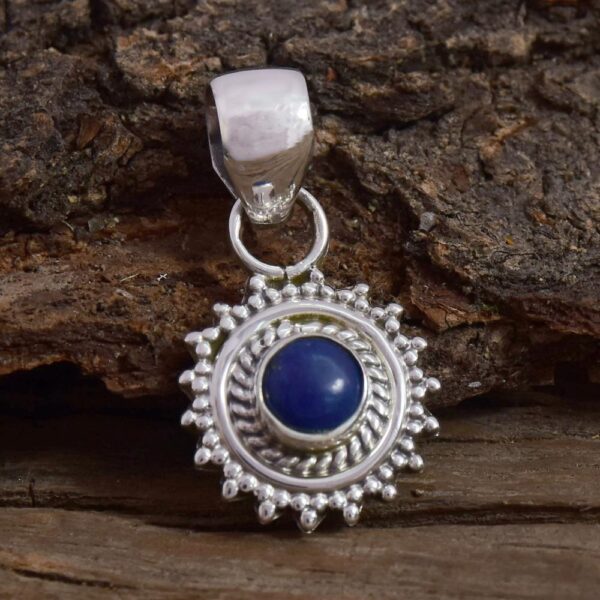 925 Solid Sterling Lapis Lazuli Fine Jewellery Pendant Fashion Pendant Antique Pendant For Girl Wholesaler Of Silver