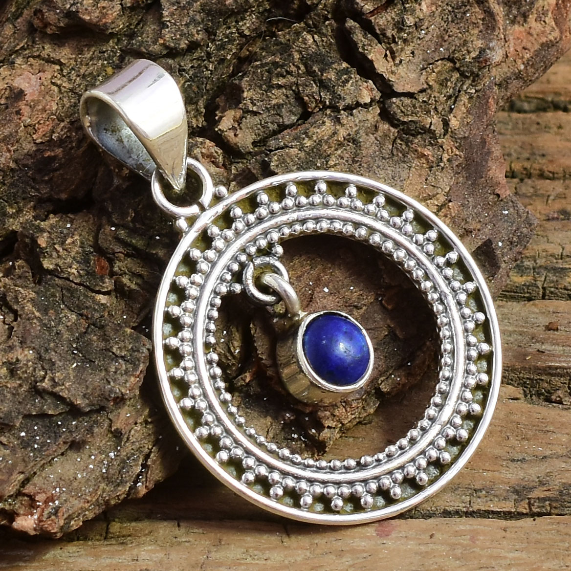 High Quality 2023 Handmade Custom Made 925 Solid Sterling Silver Lapis lazuli Pendant For Men & Women Wholesale