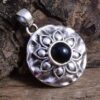 Natural Black Onyx Gemstone Pendant 925 Sterling Silver, Round Shape Black Gemstone Pendant Jewelry For Wholesaler Suppliers