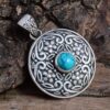 Natural Turquoise Gemstone Pendant 925 Sterling Silver, Handmade Blue Gemstone Pendant Jewelry For Manufacturer & Suppliers
