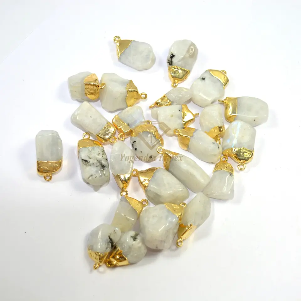 rainbow moonstone Gemstone 925 sterling silver Pendant925 Sterling Silver gold Plated high quality rainbow moonstone Jewelry