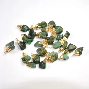 emerald Gemstone 925 sterling silver Pendant925 Sterling Silver gold Plated With high quality emerald Jewelry Buyers
