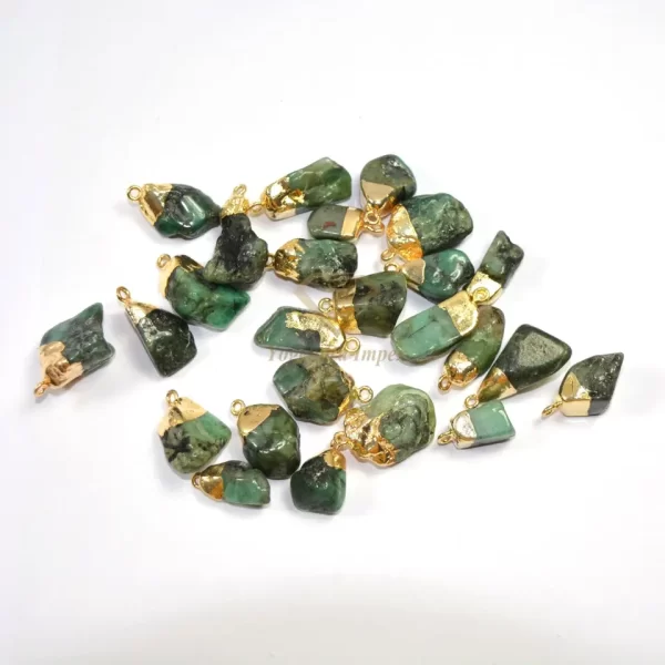 emerald Gemstone 925 sterling silver Pendant925 Sterling Silver gold Plated With high quality emerald Jewelry Buyers