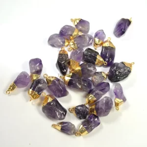 amethyst Gemstone 925 sterling silver Pendant925 Sterling Silver gold Plated With high quality amethyst Jewelry Buyers