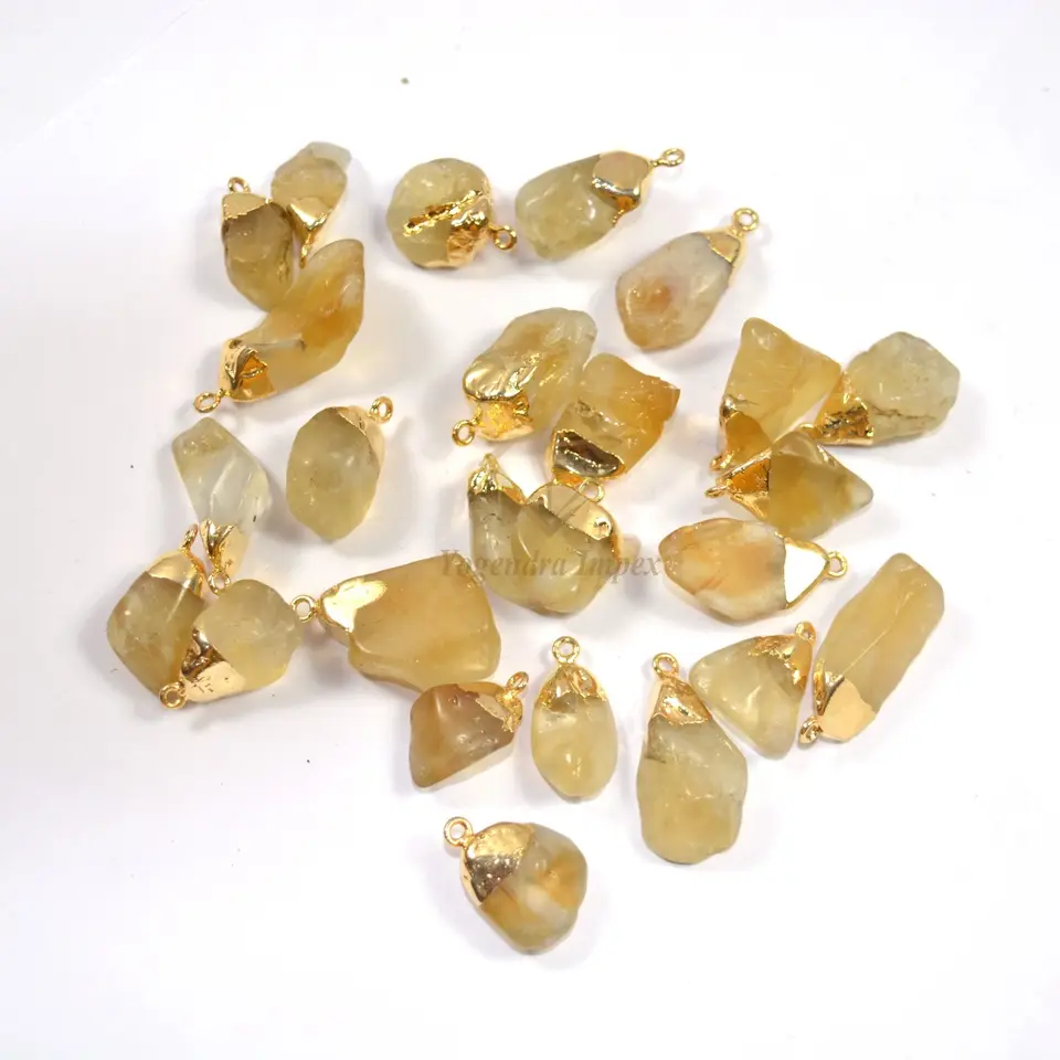 citrine Gemstone 925 sterling silver Pendant925 Sterling Silver gold Plated With high quality amazonite Jewelry Buyers