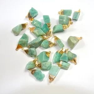 amazonite Gemstone 925 sterling silver Pendant925 Sterling Silver gold Plated With high quality amazonite Jewelry Buyers