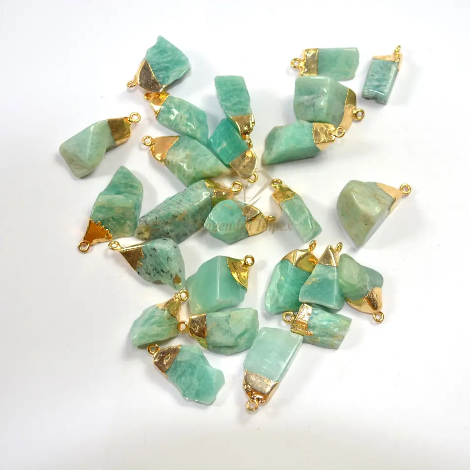 amazonite Gemstone 925 sterling silver Pendant925 Sterling Silver gold Plated With high quality amazonite Jewelry Buyers