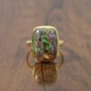 18k Gold Plated Ruby Zoisite Copper Gemstone Ring Handmade 925 Sterling Silver Bezel Set Ruby Ring Jewelry Wholesale Supplies