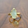 Aqua Chalcedony Gemstone Ring 925 Sterling Silver