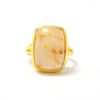 Elegant Natural Golden Rutile Gemstone 925 Sterling Silver Handmade Gemstone Ring For Wholesale Suppliers
