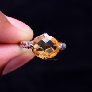 Handmade Natural Citrine Gemstone Ring/925 Sterling Silver Latest Handmade Oval Shape Wedding Jewelry For Wholesaler Suppliers