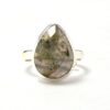 Natural Labradorite Gemstone Pear Shape Gemstone Ring 925 Sterling Silver Bezel Jewelry For Wholesale Supplier