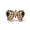 18k Micron Gold Plated Natural Multi Tourmaline Gemstone Ring/925 Sterling Silver Bridal Gift Ring For Wholesale Suppliers