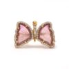 Wing Shape Natural Bi Color Tourmaline Gemstone Butterfly Ring/925 Sterling Silver Insect Ring Jewelry For Wholesale Suppliers