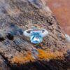 Cushion Natural 3A+ Quality Sky Blue Topaz Gemstone Ring Sterling Silver Handmade Prong Wedding Ring Jewelry For Wholesaler