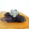 Pear Natural Sky Blue Topaz Gemstones Ring White Rhodium Plated 925 Sterling Silver Flower Design Ring For Wholesale Suppliers
