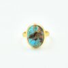 Gorgeous Natural Black Shell Copper Turquoise Gemstone 925 Sterling Silver Ring Black Gemstone Ring For Wholesale Suppliers