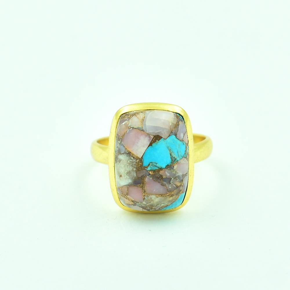 Pink Opal Copper Turquoise