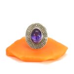 Purple Amethyst Cabochon Ring