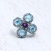Blue Topaz & Amethyst