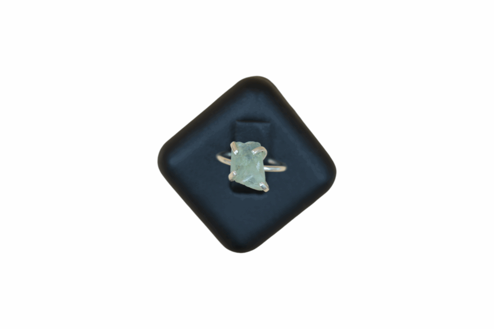 Amazonite Gemstone Rough Shape 925 Solid Sterling Silver Prong Setting Semiprecious Ring Silver Ring Fine Jewelry