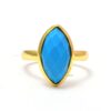 Marquise Natural Turquoise Gemstone 925 Sterling Silver Ring/Vintage Bezel Set Anniversary Ring For Wholesale Suppliers