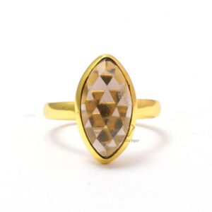 Top Quality Natural Smoky Quartz Gemstone Rings/Handmade 925 Sterling Silver Chocolate Gemstone Ring Jewelry For Suppliers