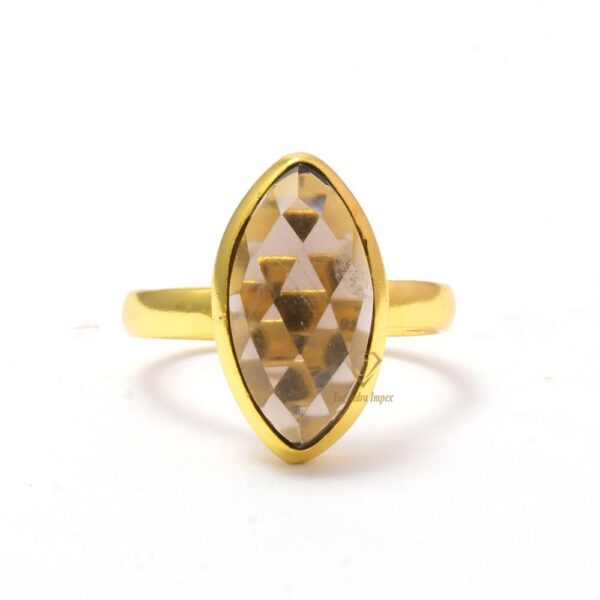 Top Quality Natural Smoky Quartz Gemstone Rings/Handmade 925 Sterling Silver Chocolate Gemstone Ring Jewelry For Suppliers