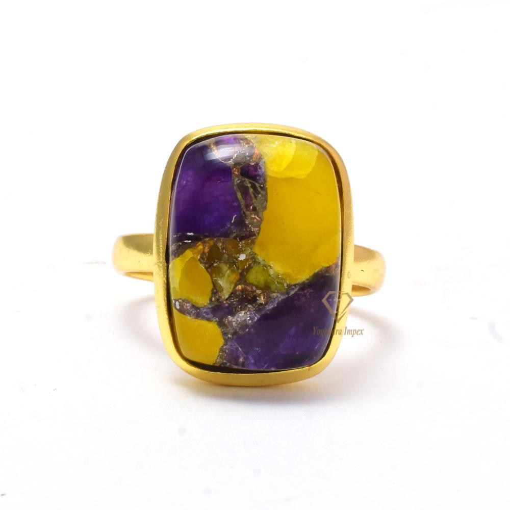 Spiny Zade Amethyst & Citrine Ring