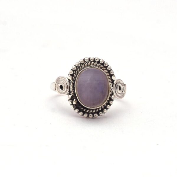 Natural Rainbow Moonstone Beautiful Semiprecious 925 Solid Sterling Silver Ring Wholesale Jewelry Factory India