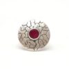 Unique Ruby Gemstone Ring 925 Solid Sterling Silver Ring Customized Natural Gemstone Bezel Water Drop Round Cut