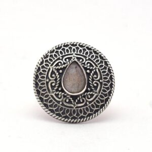 Pear Gorgeous Natural Labradorite Gemstone Ring, 925 Sterling Silver Teardrop Handmade Boho Ring Jewelry For Wholesale Supplies